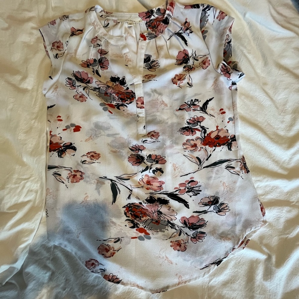 Fun2Fun Walden Split Neck Blouse